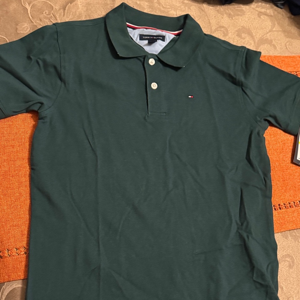 Tommy Hilfiger NWT Kids Polo in Forest Green size 10-12 Medium